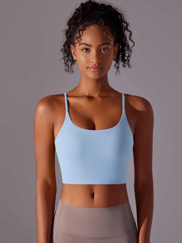 Flexvibe Double-Sided Nylon Sports Bra Semi-Fixed Cup High Elastic Tight Fit