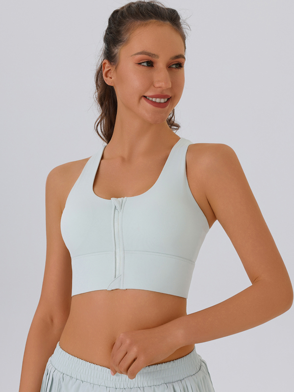 Zippered Sports Tank Top