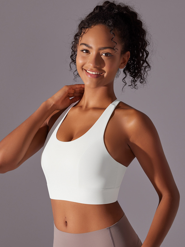 Seamless Bare-Feel Racerback Sports Bra