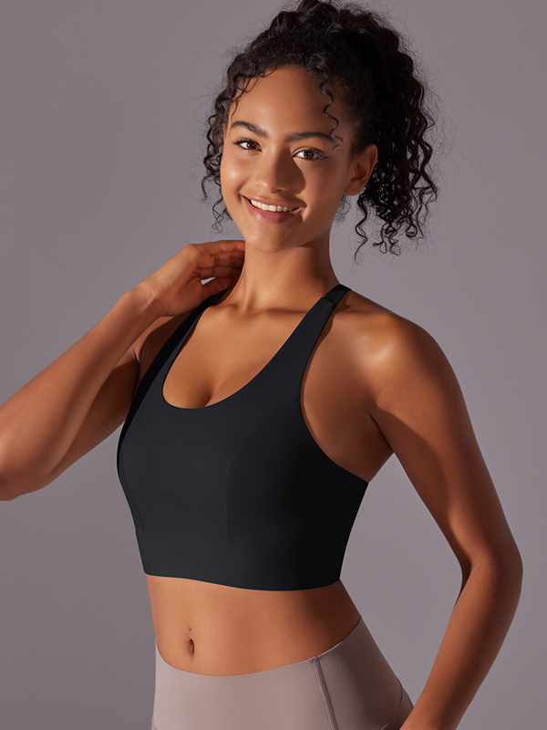 Seamless Bare-Feel Racerback Sports Bra