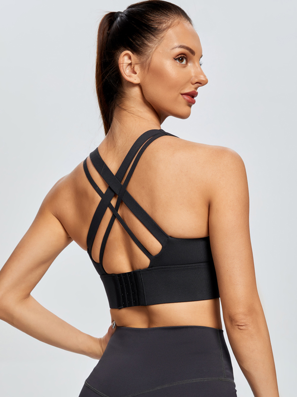 Crisscross Tank-Style Push-Up Sports Bra