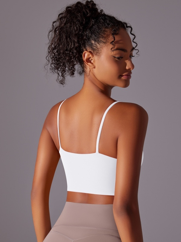 Double-Sided Nylon Semi-Fixed Cup Tight-Fitting High-Elastic Sports Bra