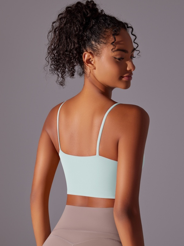 Flexvibe Double-Sided Nylon Sports Bra Semi-Fixed Cup High Elastic Tight Fit