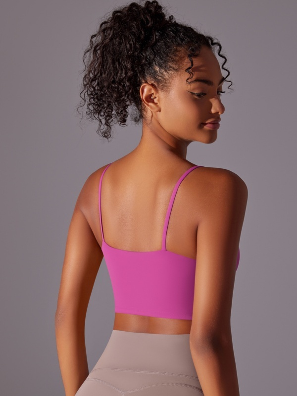 Double-Sided Nylon Semi-Fixed Cup Tight-Fitting High-Elastic Sports Bra