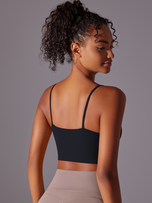 Flexvibe Double-Sided Nylon Sports Bra Semi-Fixed Cup High Elastic Tight Fit