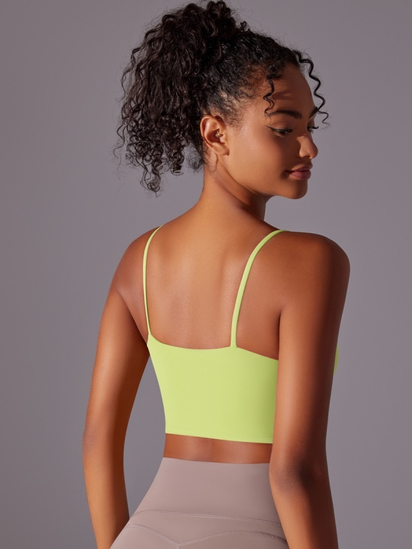Flexvibe Double-Sided Nylon Sports Bra Semi-Fixed Cup High Elastic Tight Fit