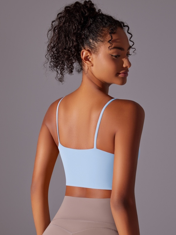 Flexvibe Double-Sided Nylon Sports Bra Semi-Fixed Cup High Elastic Tight Fit