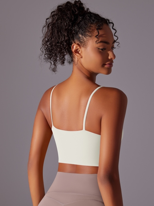 Flexvibe Double-Sided Nylon Sports Bra Semi-Fixed Cup High Elastic Tight Fit