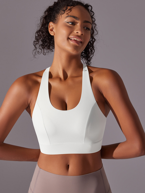 Seamless Bare-Feel Racerback Sports Bra