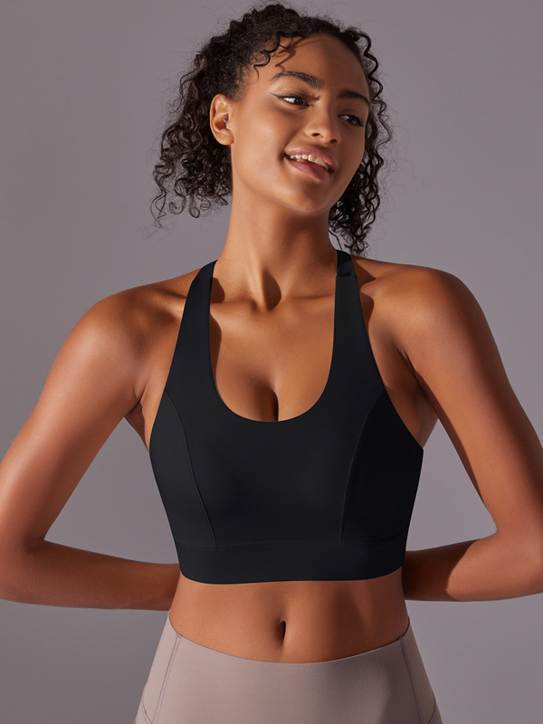 Seamless Bare-Feel Racerback Sports Bra
