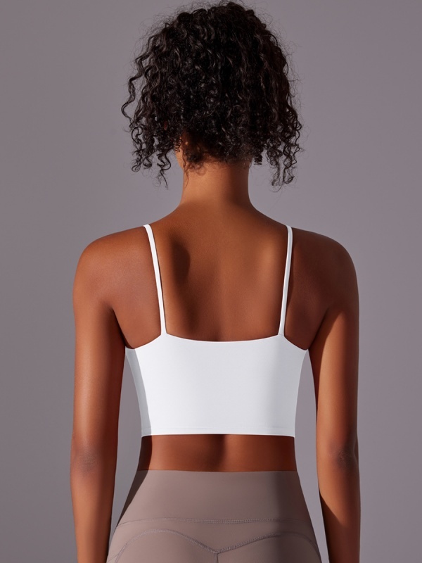 Double-Sided Nylon Semi-Fixed Cup Tight-Fitting High-Elastic Sports Bra