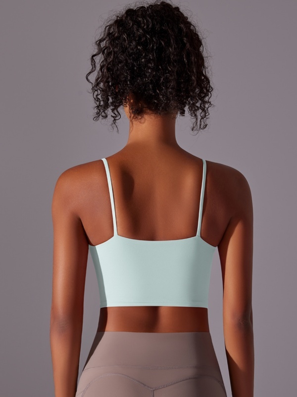 Flexvibe Double-Sided Nylon Sports Bra Semi-Fixed Cup High Elastic Tight Fit