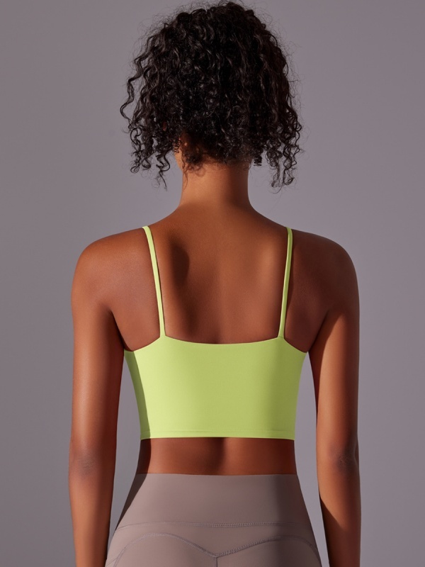 Flexvibe Double-Sided Nylon Sports Bra Semi-Fixed Cup High Elastic Tight Fit