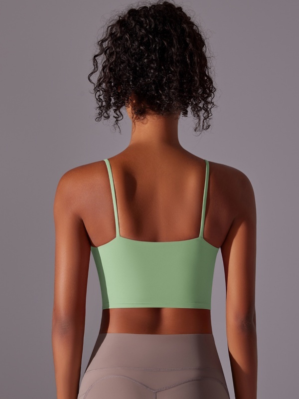 Flexvibe Double-Sided Nylon Sports Bra Semi-Fixed Cup High Elastic Tight Fit