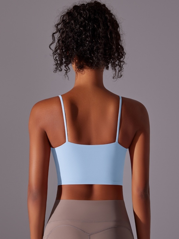 Flexvibe Double-Sided Nylon Sports Bra Semi-Fixed Cup High Elastic Tight Fit