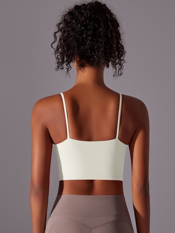 Flexvibe Double-Sided Nylon Sports Bra Semi-Fixed Cup High Elastic Tight Fit