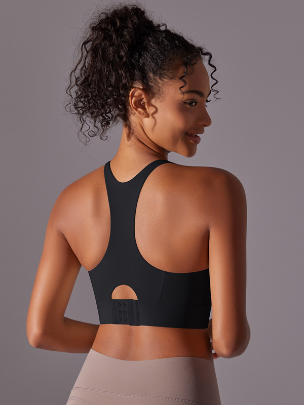 Seamless Bare-Feel Racerback Sports Bra