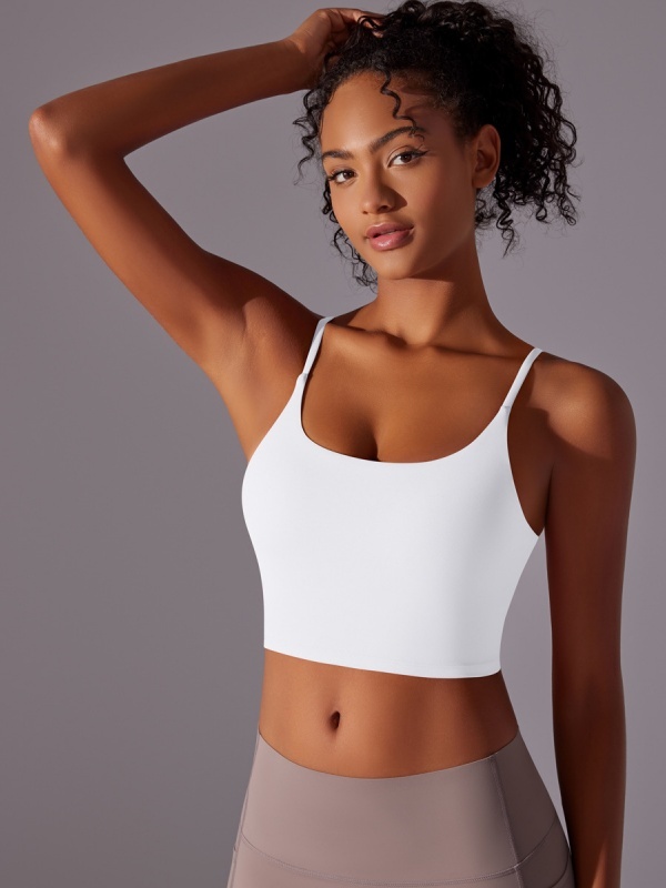 Double-Sided Nylon Semi-Fixed Cup Tight-Fitting High-Elastic Sports Bra