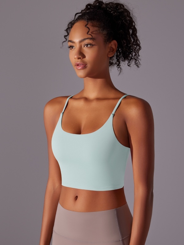 Flexvibe Double-Sided Nylon Sports Bra Semi-Fixed Cup High Elastic Tight Fit