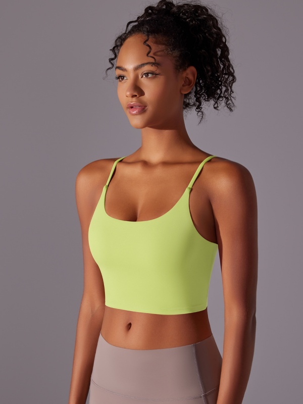 Flexvibe Double-Sided Nylon Sports Bra Semi-Fixed Cup High Elastic Tight Fit