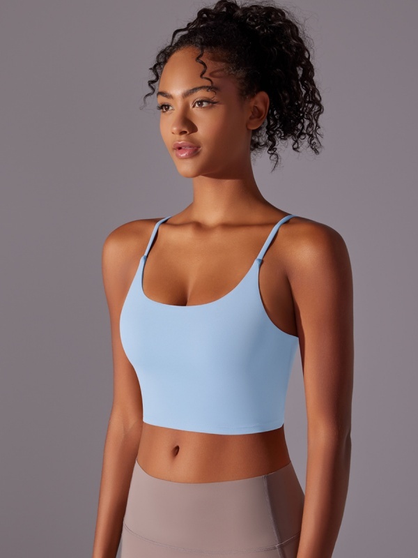 Flexvibe Double-Sided Nylon Sports Bra Semi-Fixed Cup High Elastic Tight Fit