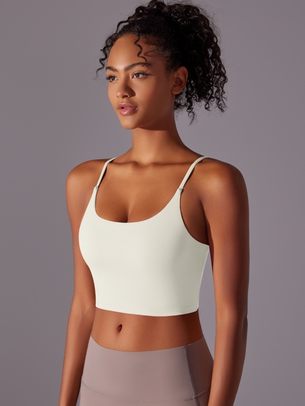 Flexvibe Double-Sided Nylon Sports Bra Semi-Fixed Cup High Elastic Tight Fit
