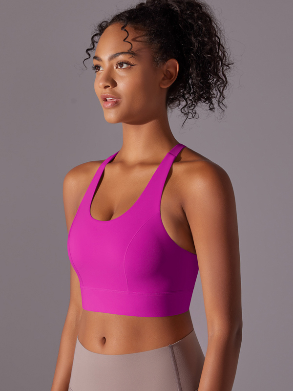 Seamless Bare-Feel Racerback Sports Bra