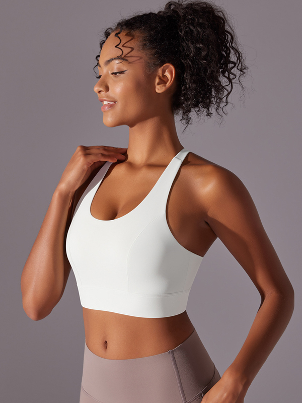 Seamless Bare-Feel Racerback Sports Bra