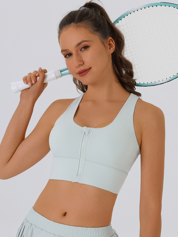Zippered Sports Tank Top