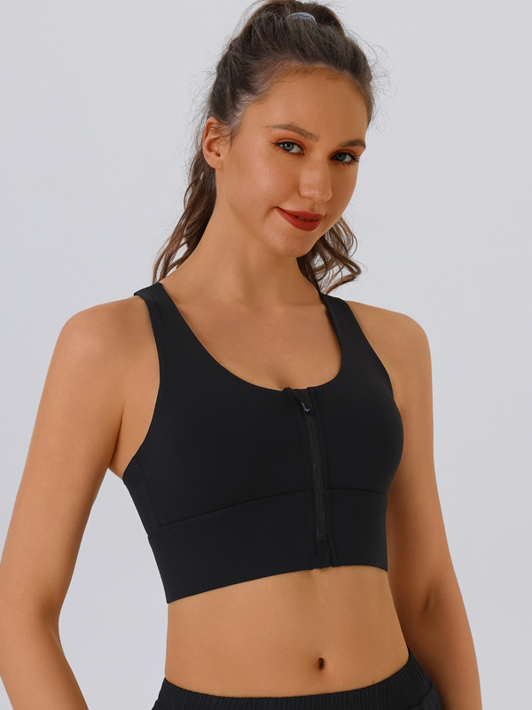 Zippered Sports Tank Top