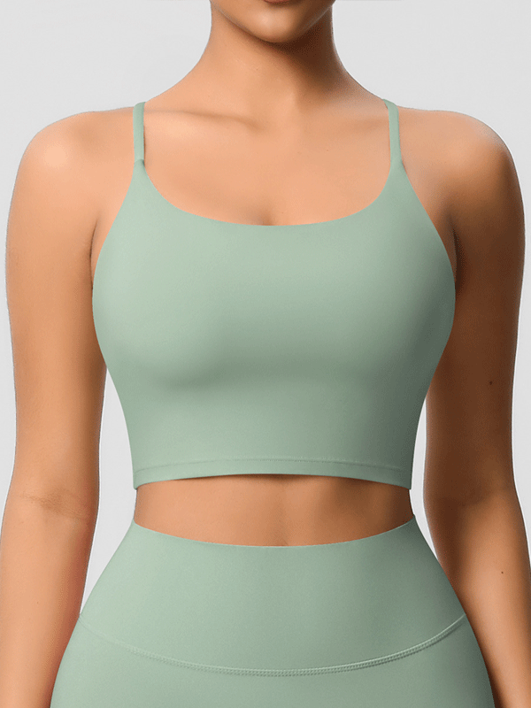 Padded Thin-Strap Sports Bra