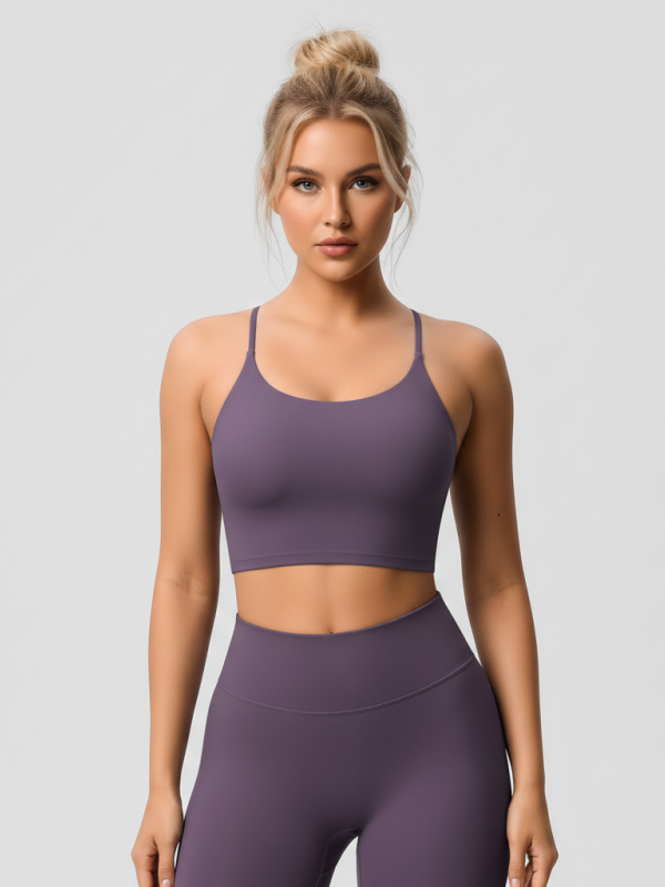 Padded Thin-Strap Sports Bra