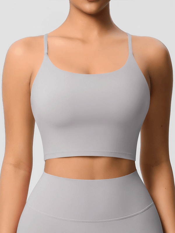 Padded Thin-Strap Sports Bra