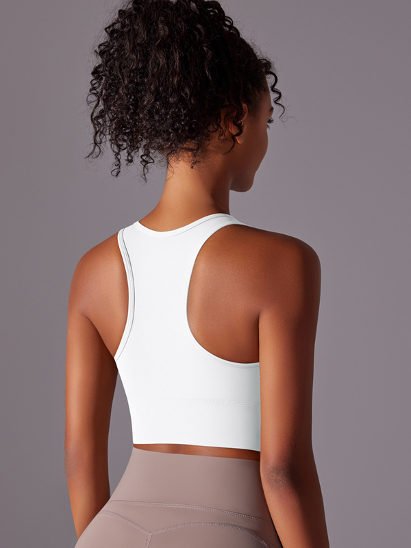 Supportive Fixed-Cup Integrated Sports Bra