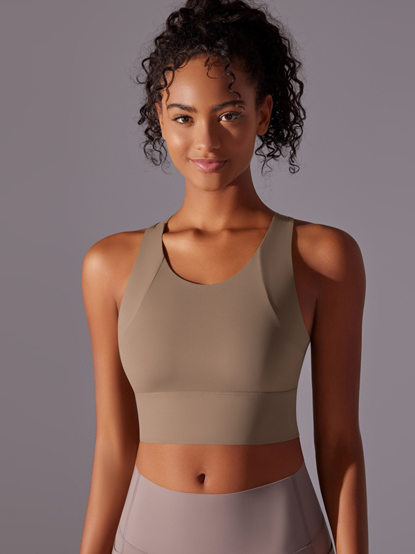 Flexvibe Integrated Sports Bra Fixed Cup High Support Shockproof Wide Strap