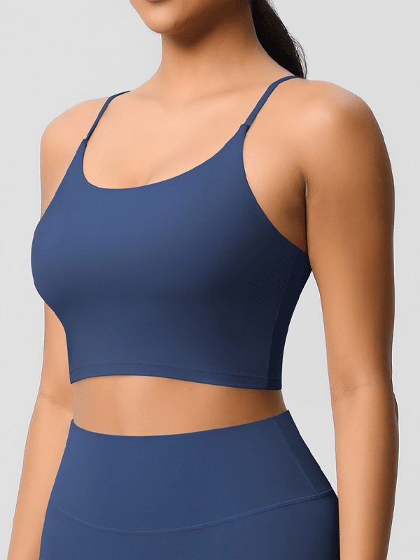 Padded Thin-Strap Sports Bra