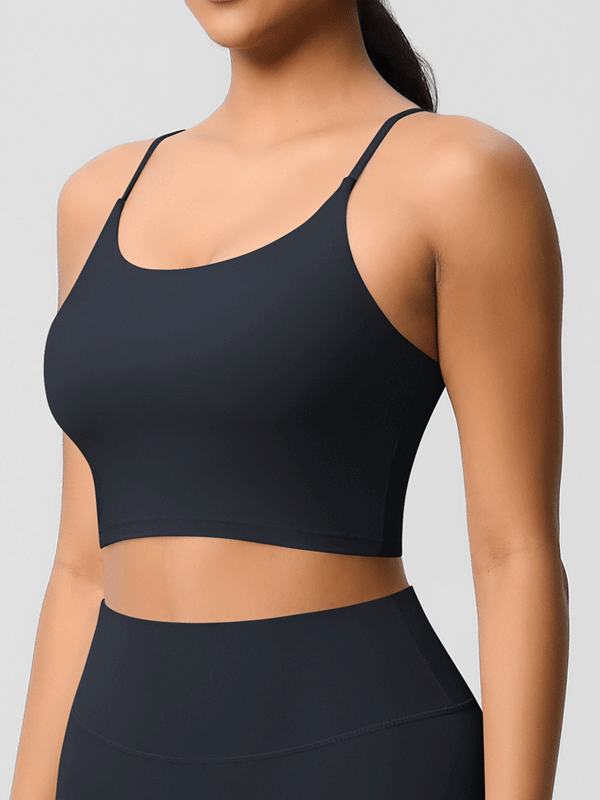 Padded Thin-Strap Sports Bra