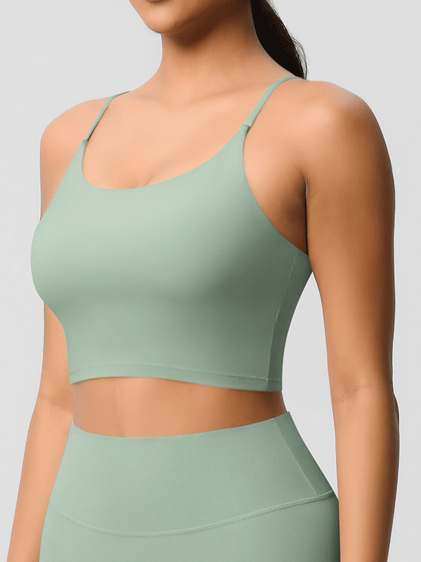 Padded Thin-Strap Sports Bra