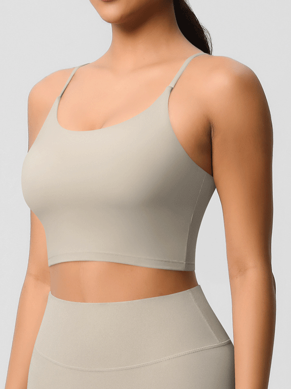 Padded Thin-Strap Sports Bra