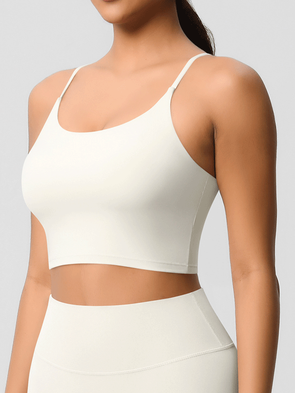 Padded Thin-Strap Sports Bra