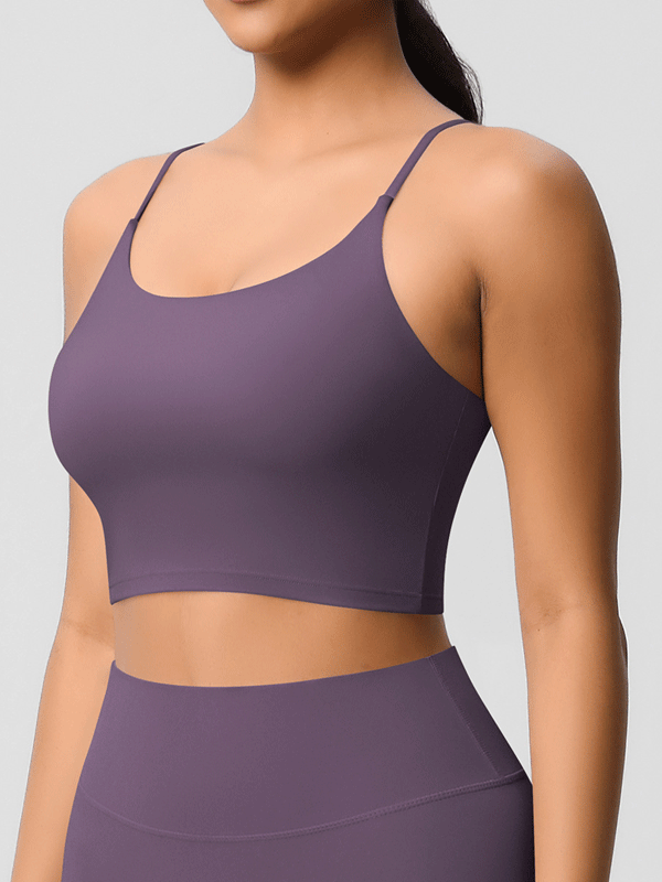 Padded Thin-Strap Sports Bra