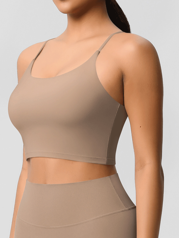 Padded Thin-Strap Sports Bra