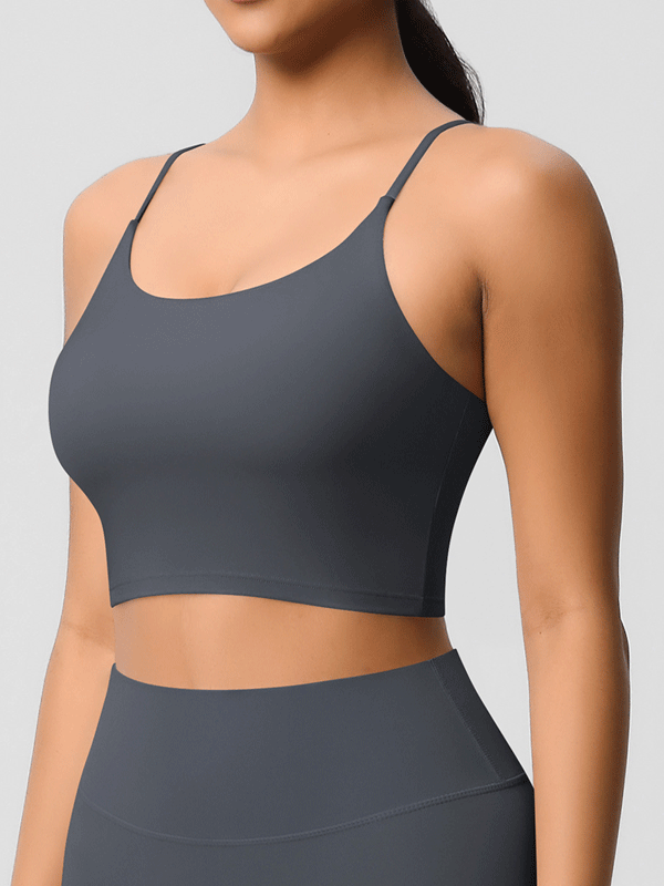 Padded Thin-Strap Sports Bra