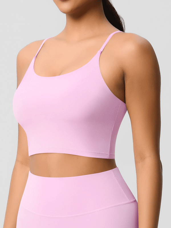 Padded Thin-Strap Sports Bra
