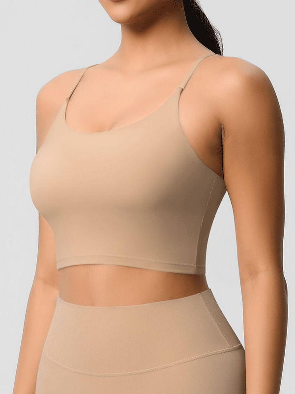 Padded Thin-Strap Sports Bra