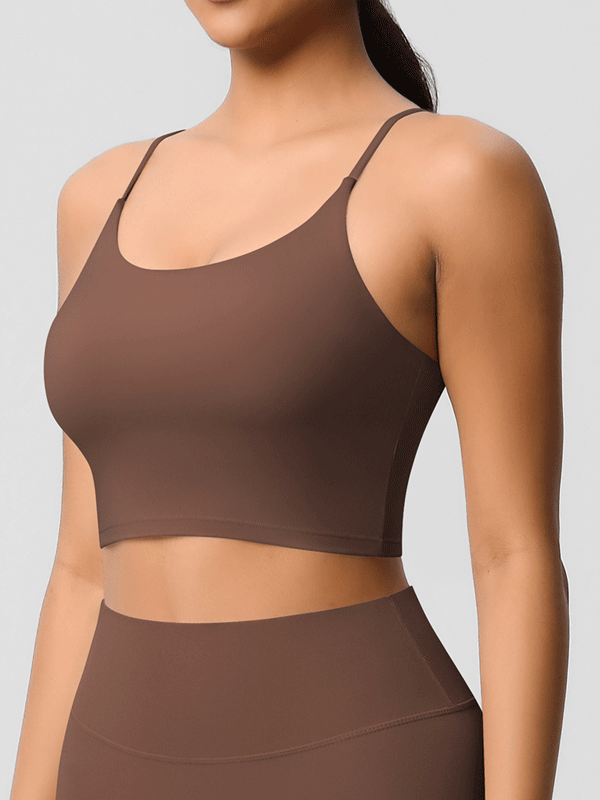 Padded Thin-Strap Sports Bra