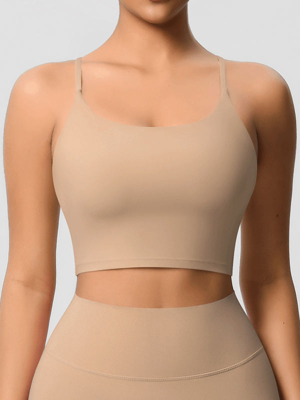 Padded Thin-Strap Sports Bra