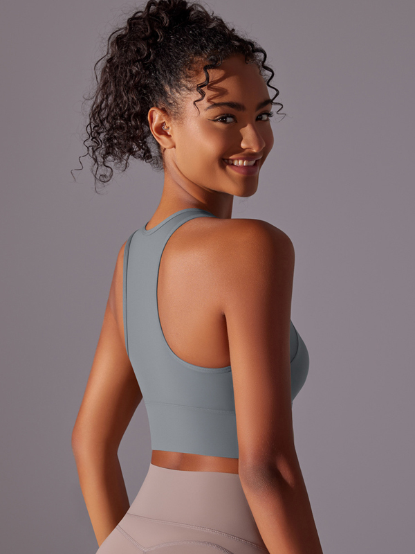 Flexvibe Integrated Sports Bra Fixed Cup High Support Shockproof Wide Strap