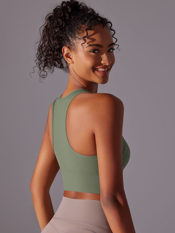 Flexvibe Integrated Sports Bra Fixed Cup High Support Shockproof Wide Strap