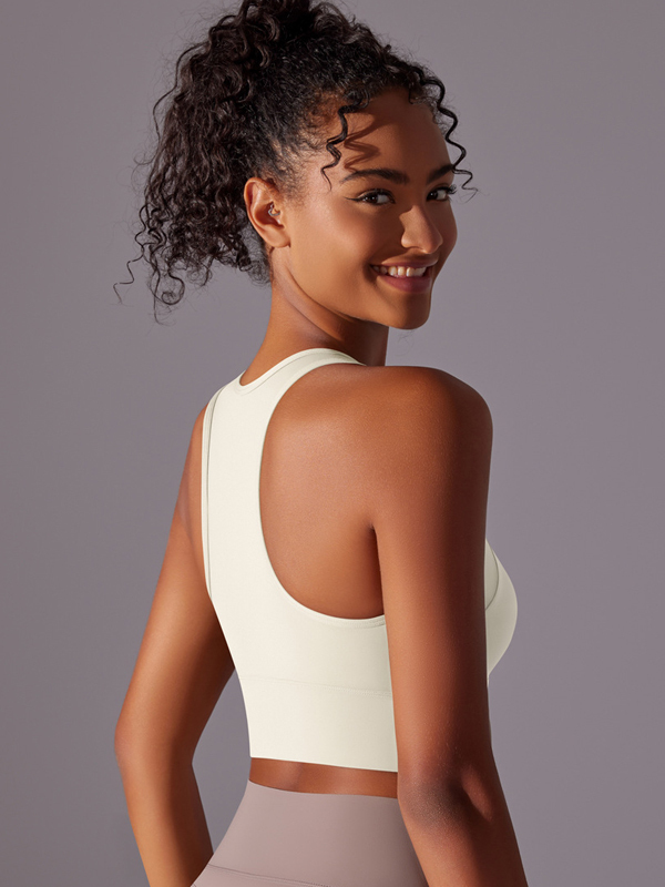 Flexvibe Integrated Sports Bra Fixed Cup High Support Shockproof Wide Strap